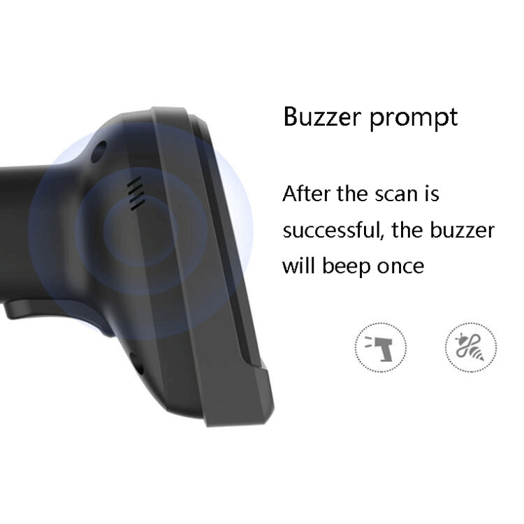 Deli 14952 Supermarket Cashier One-Dimensional QR Code Scanning Gun, Model: Black Wireless - Barcode Scanner by Deli | Online Shopping South Africa | PMC Jewellery | Buy Now Pay Later Mobicred