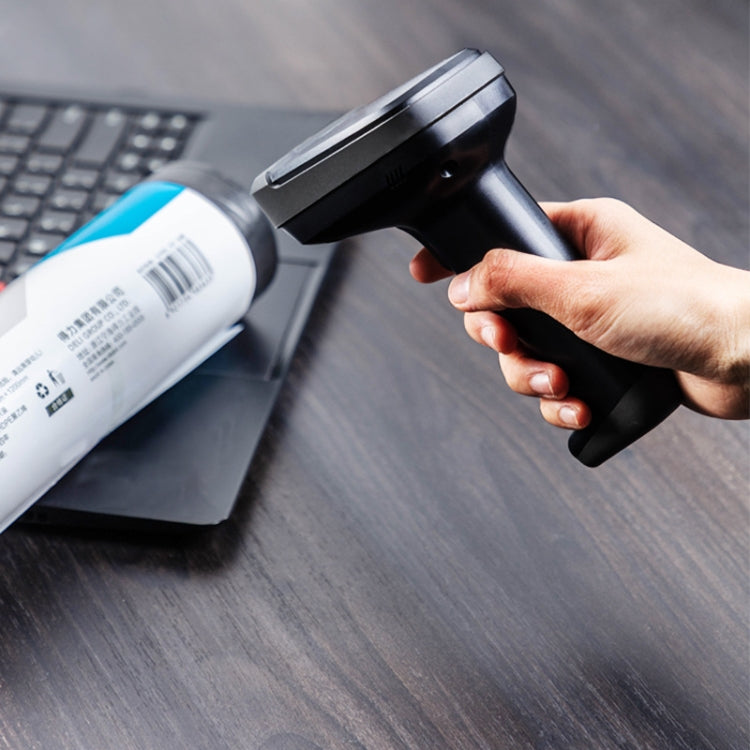 Deli 14952 Supermarket Cashier One-Dimensional QR Code Scanning Gun, Model: White Wireless - free shipping - PMC Jewellery - Order now!