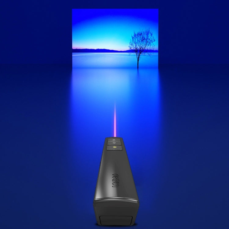 Deli 2.4GHz Laser Page Turning Pen Rechargeable Speech Projector Pen, Model: 2802PL (Black) - free shipping - PMC Jewellery - Order now!