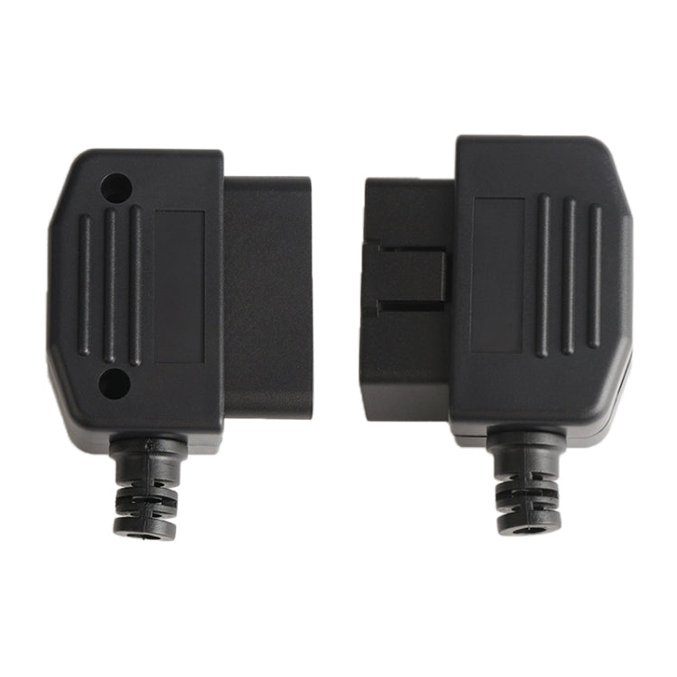5 PCS 16PIN Car Male Connector OBD2 Connector Plug + Shell + Line Card + Screw OBD Plug J1962M - Cables & Connectors by PMC TechLife | Online Shopping South Africa | PMC TechLife