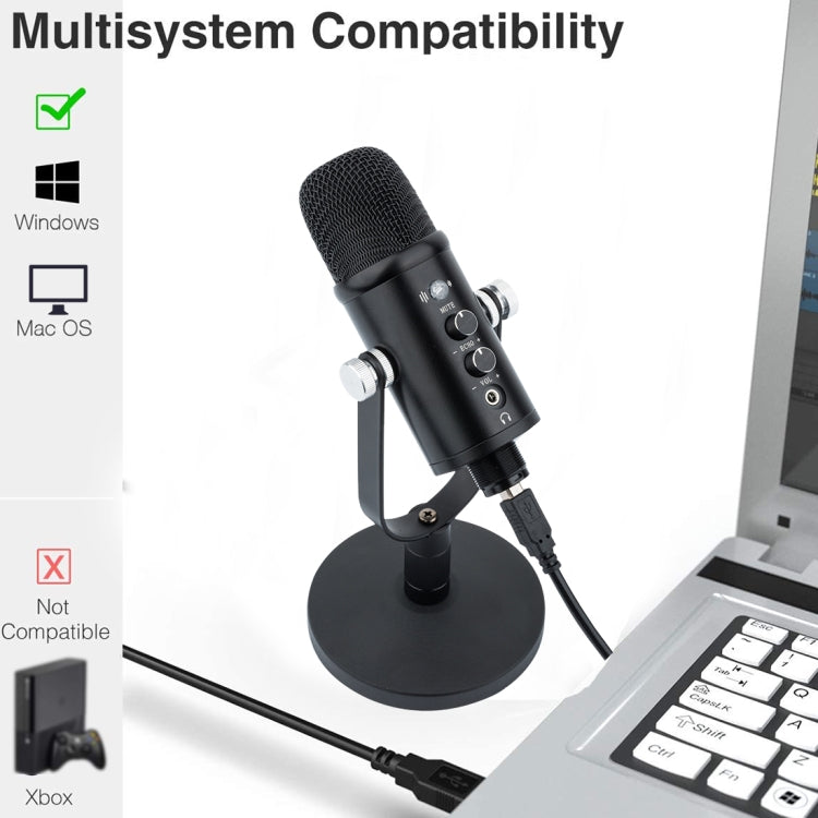 BM-86 USB Condenser Microphone Voice Recording Computer Microphone Live Broadcast Equipment Set, Specification: Standard+Small Blowout Prevention Net - Microphone by PMC Jewellery | Online Shopping South Africa | PMC Jewellery | Buy Now Pay Later Mobicred