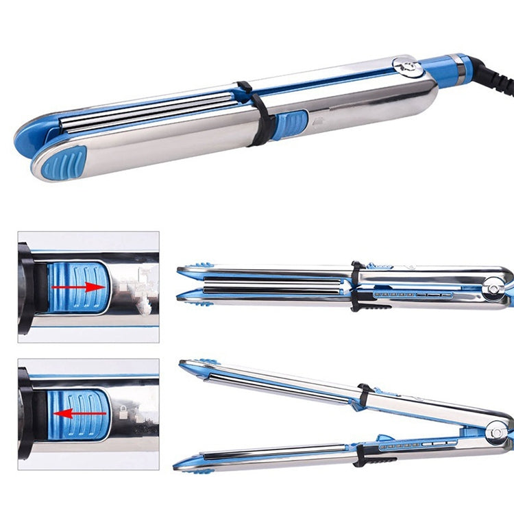 2 in 1 Titanium Hair Straighter Curler Iron(Blue) - free shipping - PMC TechLife - Order now!