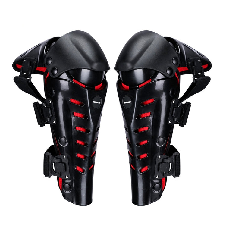 SULAITE Motorcycle Outdoor Riding Anti-Fall Protective Gear Knee Pads(Black Red) - Protective Gear by SULAITE | Online Shopping South Africa | PMC Jewellery | Buy Now Pay Later Mobicred