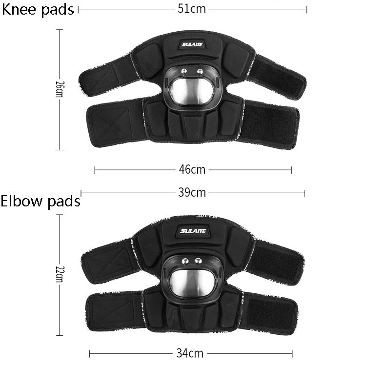 SULAITE Motorcyclist Stainless Steel  Windproof Shockproof Outdoor Sports Protective Gear Knee Pads+Elbow Pads - Protective Gear by SULAITE | Online Shopping South Africa | PMC Jewellery | Buy Now Pay Later Mobicred