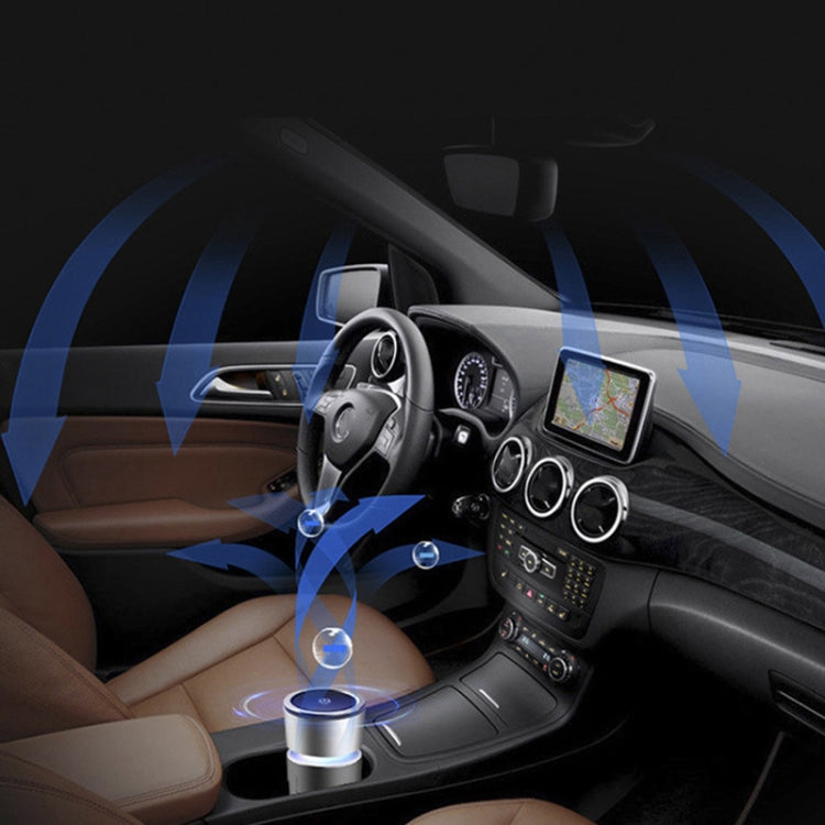 K04 Colorful Car Charger USB Car Negative Ion Air Purifier(Black) - Air Purifier by PMC TechLife | Online Shopping South Africa | PMC TechLife | Buy Now Pay Later Mobicred