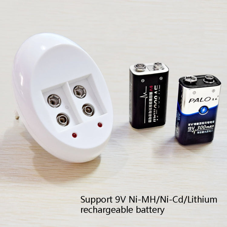 9V L-ion Rechargeable Battery 6F22 9V Lithium Batteries Charger(EU Plug) - Charger & Converter by PMC TechLife | Online Shopping South Africa | PMC TechLife