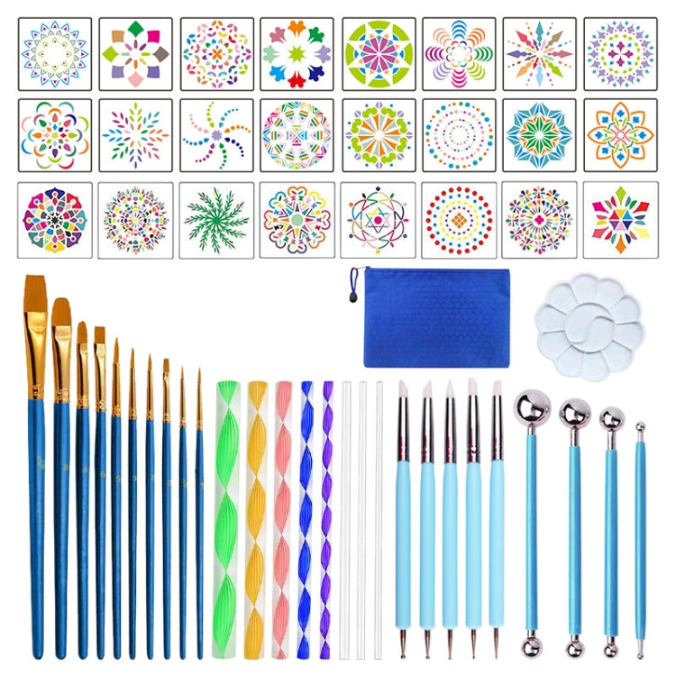 53 PCS Mandala Drawing Tool With Storage Bag - Art Supplies by PMC TechLife | Online Shopping South Africa | PMC TechLife