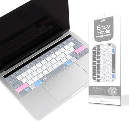 JRC English Version Colored Silicone Laptop Keyboard Protective Film For MacBook Pro 13.3 inch A1706 & A1989 & A2159 (with Touch Bar)(Soothing Color) - Keyboard Protector by JRC | Online Shopping South Africa | PMC Jewellery | Buy Now Pay Later Mobicred