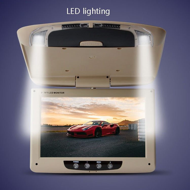 9 Inch Car HD Car Reversing Display Car Ceiling Display(Beige) - Car Monitor by PMC Jewellery | Online Shopping South Africa | PMC Jewellery | Buy Now Pay Later Mobicred