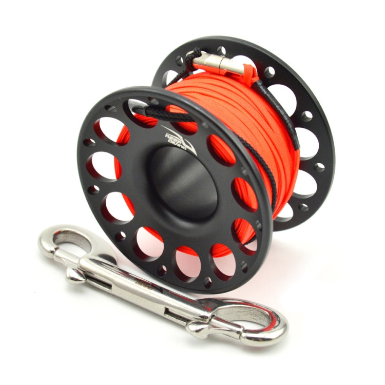 KEEP DIVING Aviation Sluminum Reel Double Hook Diving Buoy Rope Release Device, Color: 30m Black - Marine Accessories & Parts by KEEP DIVING | Online Shopping South Africa | PMC Jewellery | Buy Now Pay Later Mobicred