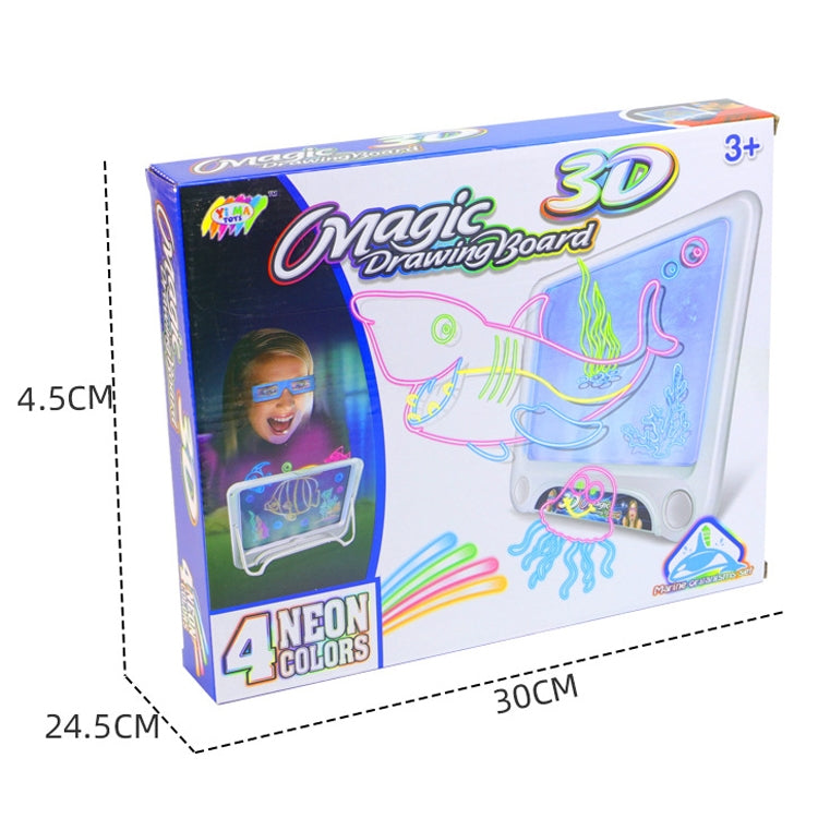 3D Fluorescent Drawing Board Magic Luminous Three-Dimensional Writing Board Graffiti Board Lighting Puzzle Children Drawing Board,Style: Drawing Screen (Dinosaur Version) -  by PMC Jewellery | Online Shopping South Africa | PMC Jewellery | Buy Now Pay Later Mobicred