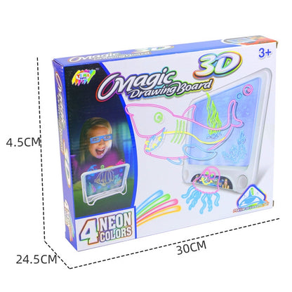 3D Fluorescent Drawing Board Magic Luminous Three-Dimensional Writing Board Graffiti Board Lighting Puzzle Children Drawing Board,Style: Drawing Screen (Dinosaur Version) -  by PMC Jewellery | Online Shopping South Africa | PMC Jewellery | Buy Now Pay Later Mobicred