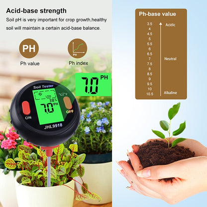 Five-In-One Soil Meter PH Humidity Temperature Photometry Detector PH Photometry Multifunctional Detector - PH & Moisture Meter by PMC Jewellery | Online Shopping South Africa | PMC Jewellery