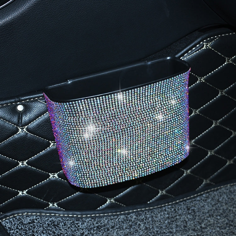 Car-Studded Trash Can Personality Car Hanging Trash Bag Multi-Function Car Storage Box(Colorful Diamonds) - Stowing Tidying by PMC Jewellery | Online Shopping South Africa | PMC Jewellery | Buy Now Pay Later Mobicred