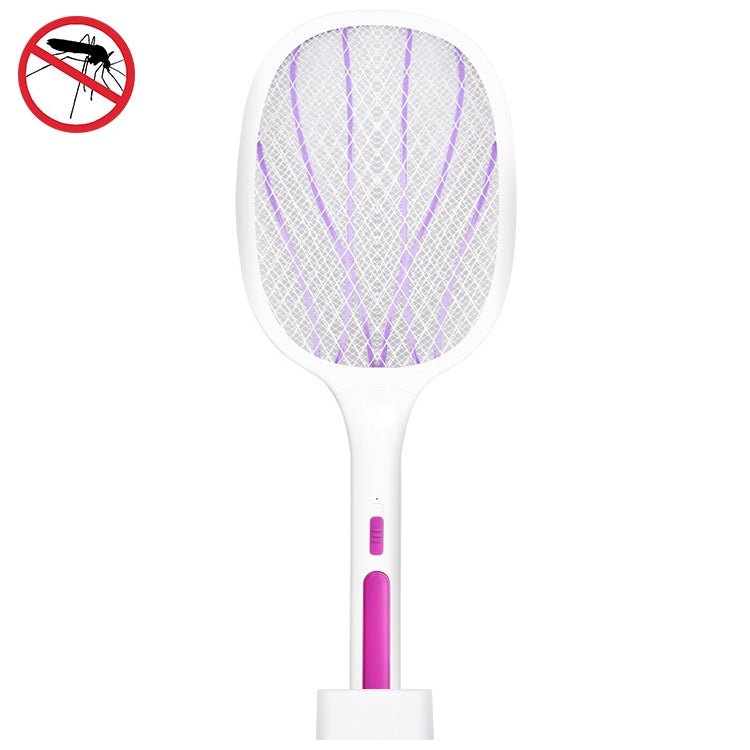 Electrical Mosquito Swatter Mosquito Killer Two-In-One USB Rechargeable Household Electrical Mosquito Swatter, Colour: LEDx6 Purple (Base Charging) - Fly Swatter by PMC Jewellery | Online Shopping South Africa | PMC Jewellery | Buy Now Pay Later Mobicred