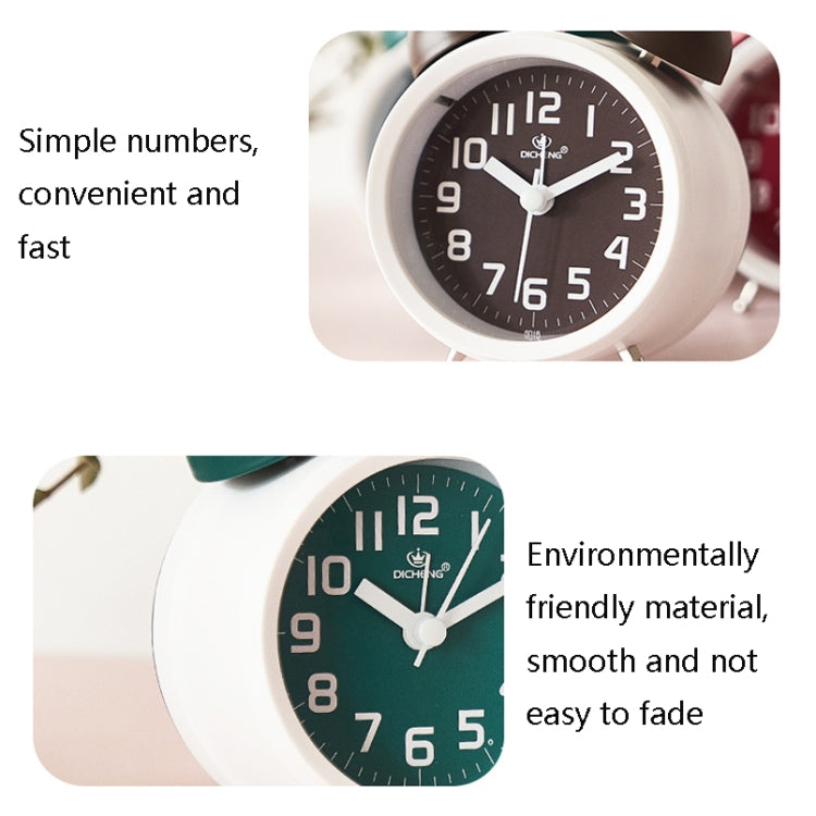 6016 Simple Bell Small Alarm Clock Students Learning Bedside Clock With Night Light(Coffee Color) - Alarm Clocks by PMc TechLife | Online Shopping South Africa | PMc TechLife | Buy Now Pay Later Mobicred