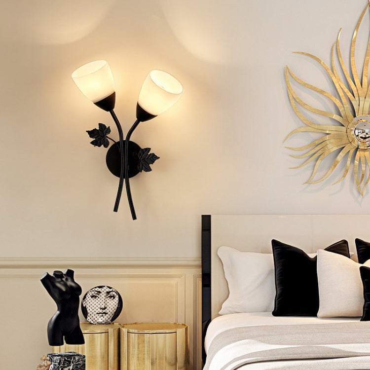 6014 Iron Wall Lights LED Bedroom Bedside Lights Postmodern Corridor Trump Light Hotel Restaurant Lighting, Power source:  12W White Light( Black Single Head) - Wall Lamps by PMc TechLife | Online Shopping South Africa | PMc TechLife | Buy Now Pay Later Mobicred