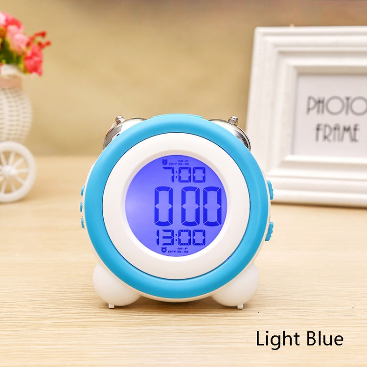 0705 Big Volume Simple Three-Dimensional LED Alarm Clock Mute Luminous Electronic Clock(Light Blue) - Novelty Clock by PMc TechLife | Online Shopping South Africa | PMc TechLife | Buy Now Pay Later Mobicred