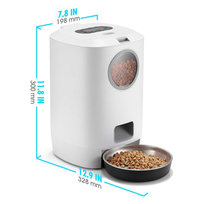4.5L Smart Pet Cat Dog Bowl Food Automatic Dispenser Feeder  With Timer Auto Electronic Feeder With Metal Food Tray, Specification: UK Plug - Food Bowls by PMC Jewellery | Online Shopping South Africa | PMC Jewellery