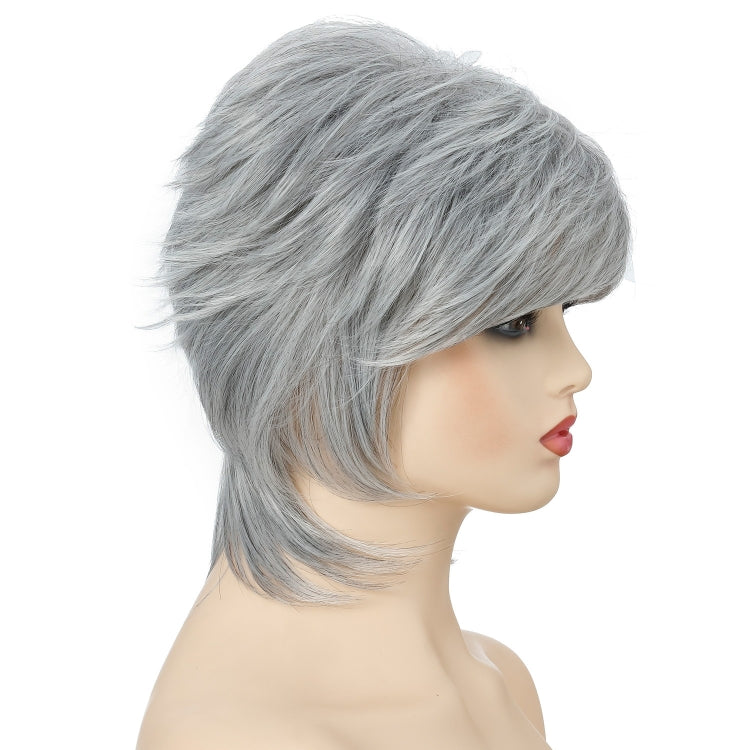 Short Hair Female Wigs Fluffy Fiber Set(Silver White) - free shipping - PMC TechLife - Order now!