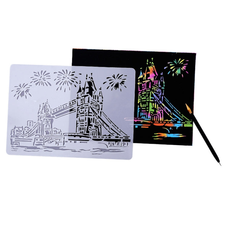 8 Five-storied Pagoda Construction Series Painting Template Theme City A4 Label Template - Art Supplies by PMC TechLife | Online Shopping South Africa | PMC TechLife | Buy Now Pay Later Mobicred