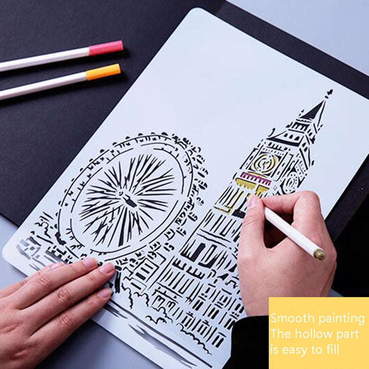 10 Sailing Hotel Construction Series Painting Template Theme City A4 Label Template - Art Supplies by PMC TechLife | Online Shopping South Africa | PMC TechLife | Buy Now Pay Later Mobicred