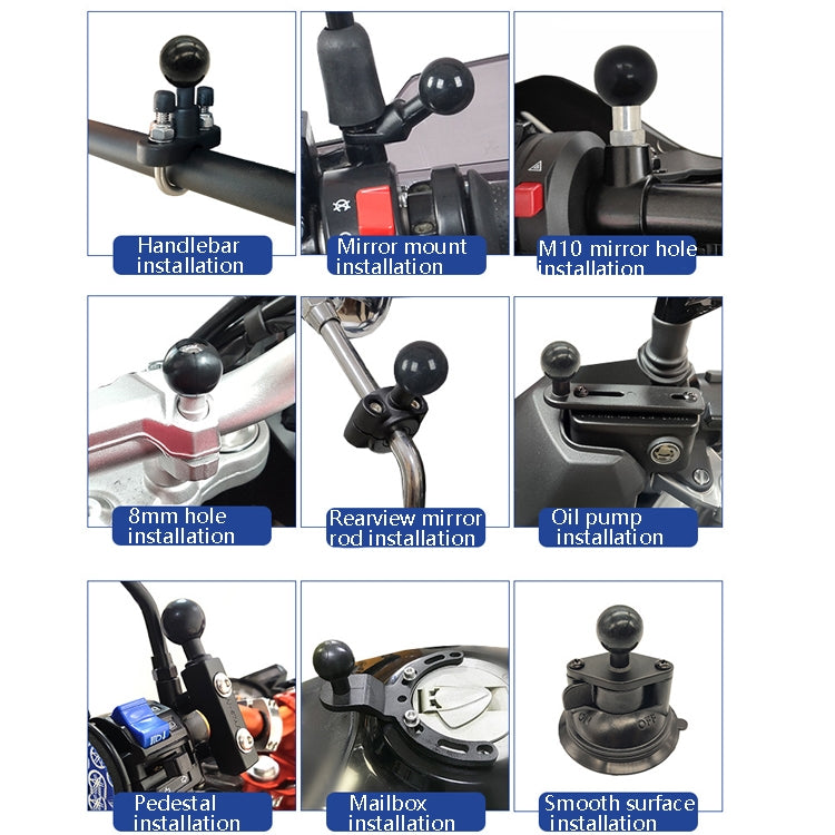 N-STAR Motorcycle Bicycle Composite Version Of Mobile Phone Bracket Multifunctional Accessories Lightweight Riding Equipment(Hollow M8 Ball Head) - Holders by N-STAR | Online Shopping South Africa | PMC Jewellery | Buy Now Pay Later Mobicred