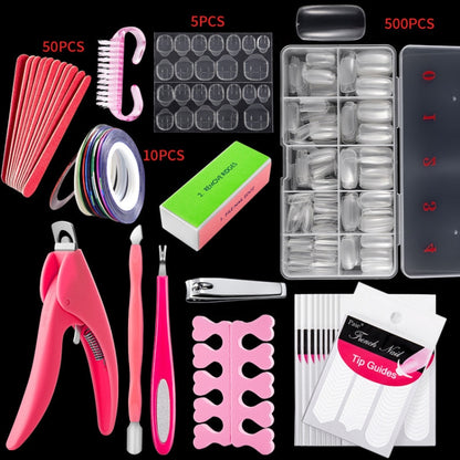 Manicure Tool  Set Fingernails Word Cut Set, Specification: Transparent Full Post Large Set - Nail Art Equipment by PMC Jewellery | Online Shopping South Africa | PMC Jewellery | Buy Now Pay Later Mobicred