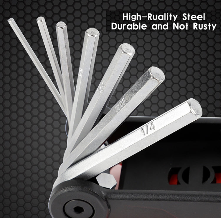 West Biking 16 In 1 Bicycle Repair Tool Multi-Function Wrench Hex Tool Riding Equipment(Black Yellow) - Maintenance tools by West Biking | Online Shopping South Africa | PMc TechLife | Buy Now Pay Later Mobicred