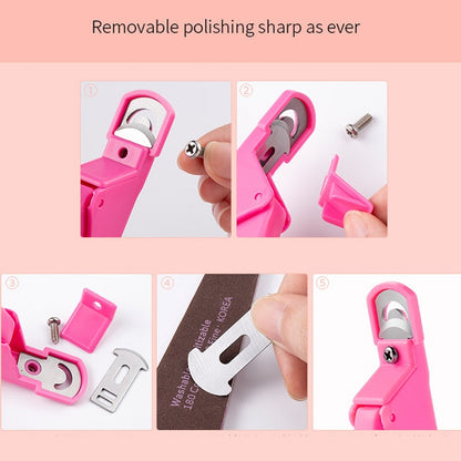 Nail Scissors U-Shaped Scissors DIY French Nail Fake Nail Scissors, Specification: Rose Red With Hood - Nail Clipper by PMC Jewellery | Online Shopping South Africa | PMC Jewellery | Buy Now Pay Later Mobicred