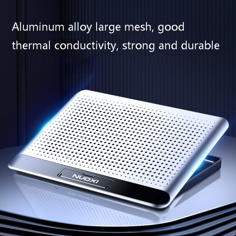 NUOXI Q5 Notebook Radiator Base Computer Aluminum Alloy Plate Pad Fan Bracket(Silver) - Cooling Pads by NUOXI | Online Shopping South Africa | PMC Jewellery | Buy Now Pay Later Mobicred