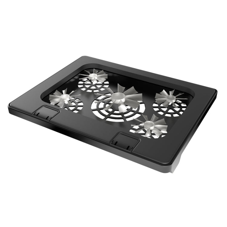 NUOXI S500 Double Switch Control Laptop Radiator Five-Fan Multi-Angle Adjustment Computer Base without Speed Regulation(Black) - Cooling Pads by NUOXI | Online Shopping South Africa | PMC Jewellery | Buy Now Pay Later Mobicred