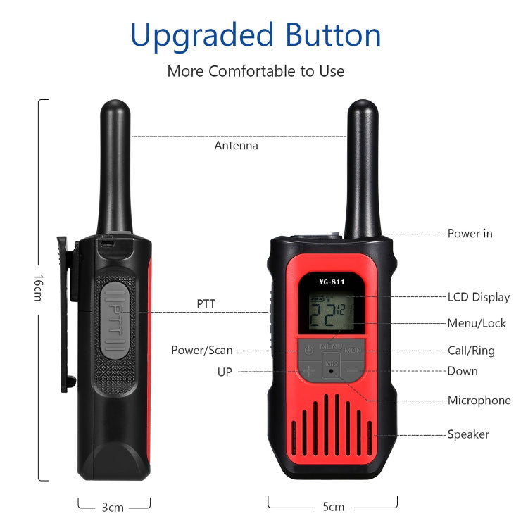 1 Pair YG-811 0.5W Children Handheld Wireless Walkie-Talkie Random Colour Delivery - Children by PMC Jewellery | Online Shopping South Africa | PMC Jewellery | Buy Now Pay Later Mobicred