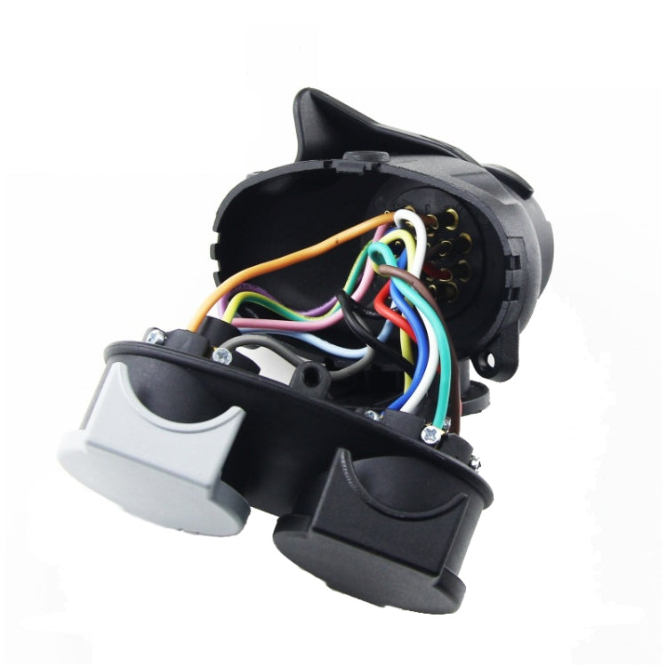 VS170E-D Trailer Plug Socket Adapter 13P Transfer Double 7P  Connector EU Plug - Terminal connectors by PMC TechLife | Online Shopping South Africa | PMC TechLife | Buy Now Pay Later Mobicred