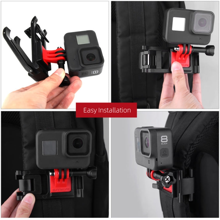 Sunnylife TY-Q9266 for Insta360 GO / DJI Osmo Action / GoPro Mount Bracket Stabilizer Backpack Clip with Screw - Backpack Clip by Sunnylife | Online Shopping South Africa | PMC TechLife | Buy Now Pay Later Mobicred