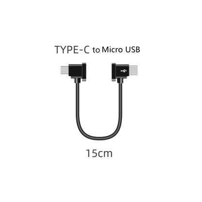 Sunnylife TY-X9304 Suitable For DJI Mavic Air 2S / DJI FPV Flight Glasses V2 / Mavic Mini2 / Osmo Pocket 2 Mobile Phone Tablet Cable 15cm Type-C to Micro USB  Cable - Other Accessories by PMC Jewellery | Online Shopping South Africa | PMC Jewellery