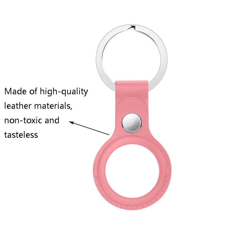 Anti-scratch Top-layer Cowhide Leather Protective Cover with Hanging Buckle for AirTag(Deep Blue) - Other by PMc TechLife | Online Shopping South Africa | PMc TechLife | Buy Now Pay Later Mobicred