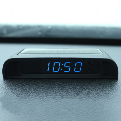 Solar Night Light Car Clock Automotive Electronic Clock Temperature Time+Date+Week+Temperature(Blue Light) - Clocks & Car Meters by PMC Jewellery | Online Shopping South Africa | PMC Jewellery | Buy Now Pay Later Mobicred