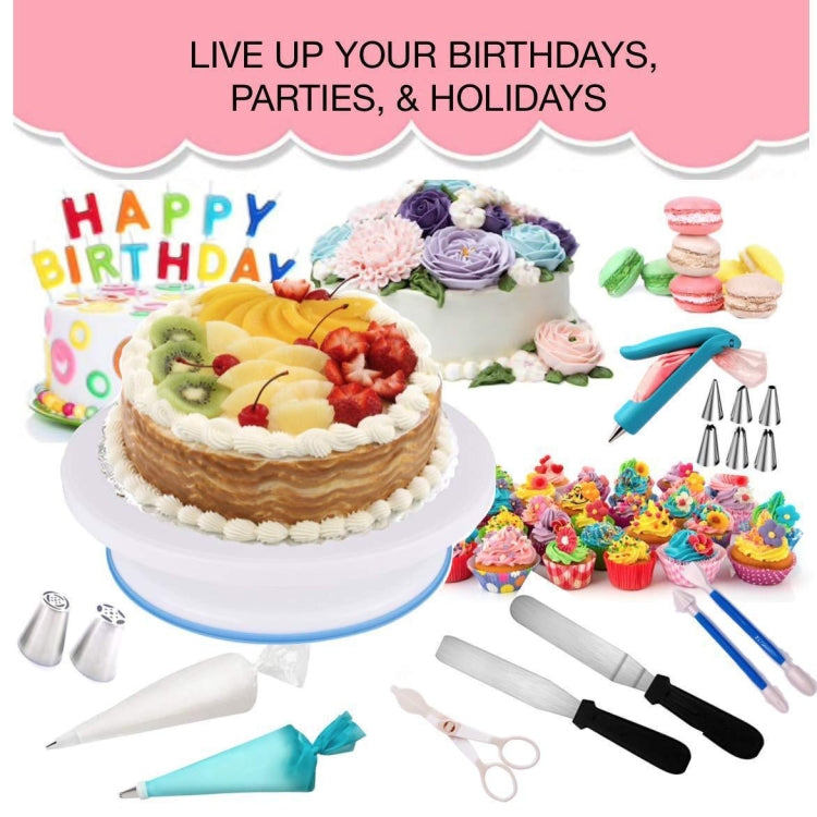 220 in 1 Cake Turntable Decorating Nozzle Set Baking Tool Fondant Mold Set - free shipping - PMC TechLife - Order now!