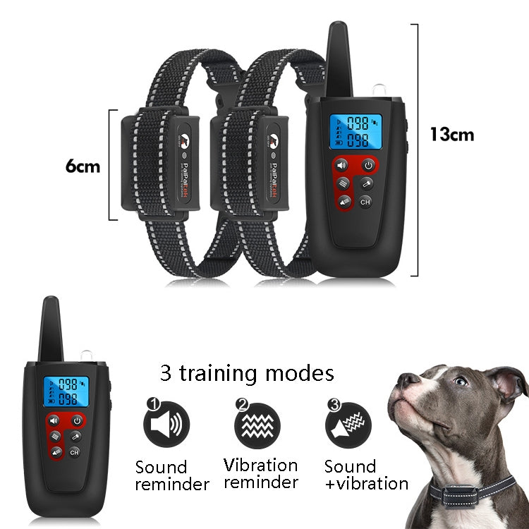 PaiPaitek PD526V-2 1 In 2 100-Speed Sound Vibration Remote Control Training Dog Device Anti-Barking Device Electronic Remote Control Collar - Training Aids by PaiPaitek | Online Shopping South Africa | PMC Jewellery | Buy Now Pay Later Mobicred