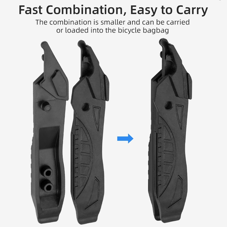 Bicycle Mini Portable Tire Rod Multi-Function Repair Car Tire Repair Tool Detachable Dual-Purpose Tool(Black) - Maintenance tools by PMc TechLife | Online Shopping South Africa | PMc TechLife | Buy Now Pay Later Mobicred