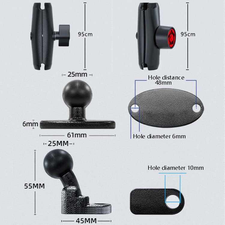 Motorcycle Metal Navigation Mobile Phone Bracket,Style: Thin Tube Fixation (Anti-theft) - Holder by PMC TechLife | Online Shopping South Africa | PMC TechLife | Buy Now Pay Later Mobicred