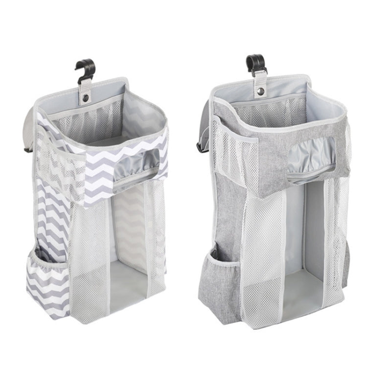 Baby Crib Hanging Bag Multifunctional Detachable Bed Diaper Toy Storage Bag(Gray Snow) - Storage Bags by PMC Jewellery | Online Shopping South Africa | PMC Jewellery