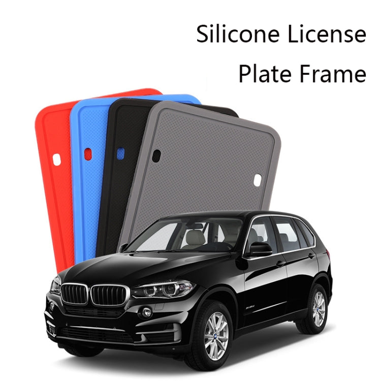 2 Sets Waterproof Rustproof Non-damaging Car Paint Silicone License Plate Frame, Specification: Black - License Plate Covers & Frames by PMC Jewellery | Online Shopping South Africa | PMC Jewellery | Buy Now Pay Later Mobicred