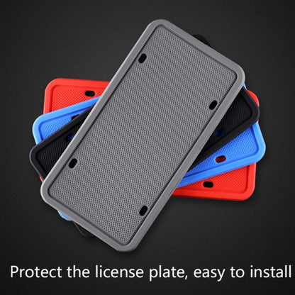 2 Sets Waterproof Rustproof Non-damaging Car Paint Silicone License Plate Frame, Specification: Black - License Plate Covers & Frames by PMC Jewellery | Online Shopping South Africa | PMC Jewellery | Buy Now Pay Later Mobicred