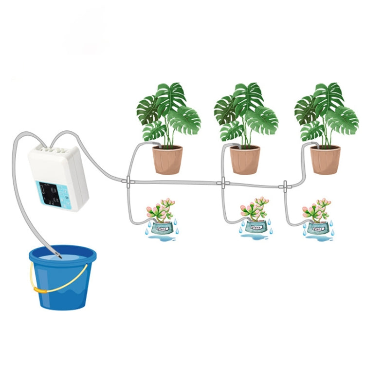 G89456 Solar Intelligent Voice Timing Automatic Flower Watering Device Lazy Plant Dripper, Specification: Single Pump 10 Sets(White) - Watering & Irrigation by PMc TechLife | Online Shopping South Africa | PMc TechLife | Buy Now Pay Later Mobicred