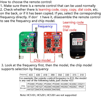 2 PCS Electric Roller Shutter Waterproof Copy Universal Remote Controller Garage Door Remote Control Key(330MHz) - Universal by PMC Jewellery | Online Shopping South Africa | PMC Jewellery