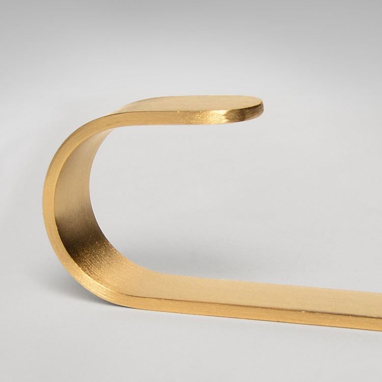 Brass Gold Color Brushed Hook Punch-Free Metal Hanging Hook, Specification: Small - Shelf & Hooks by PMC TechLife | Online Shopping South Africa | PMC TechLife