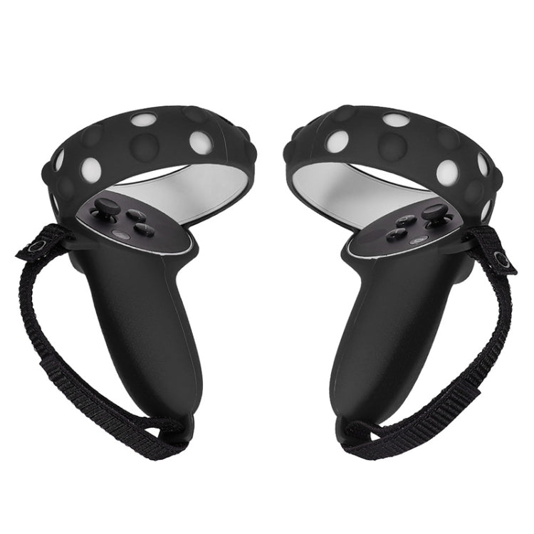 2 Sets GS092 Handle Controller Silicone Protective Cover Anti-Fall And Anti-Lost All-Inclusive Cover For Oculus Quest 2(Black) - VR Accessories by PMC Jewellery | Online Shopping South Africa | PMC Jewellery | Buy Now Pay Later Mobicred