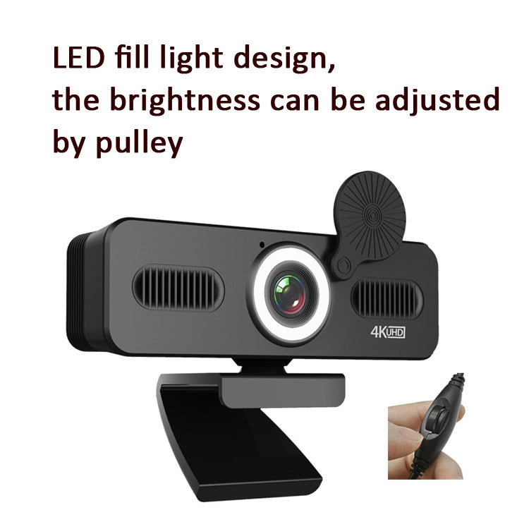 C360 2K  Network High-Definition Computer Camera Drive-Free Beautifying Light Camera with Omnidirectional Microphone, Cable Length: 1.8m - HD Camera by PMC Jewellery | Online Shopping South Africa | PMC Jewellery | Buy Now Pay Later Mobicred